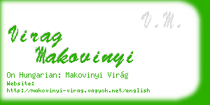 virag makovinyi business card